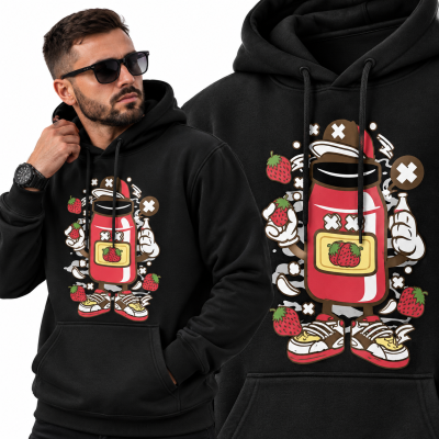 BLUZA Z KAPTUREM ANIMOWANA  STRAWBERRY JAM